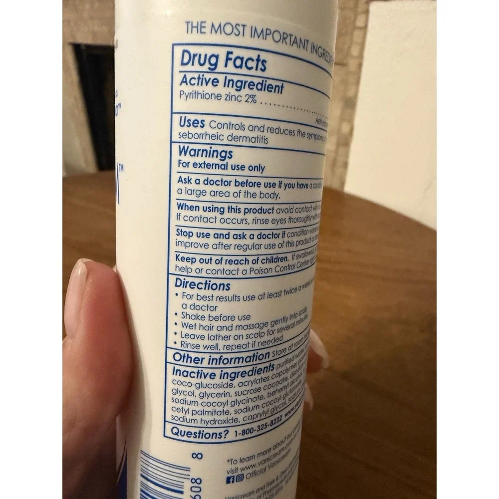 Vanicream Medicated Anti-Dandruff Shampoo Pyrithione Zinc 2% Exp 09/26